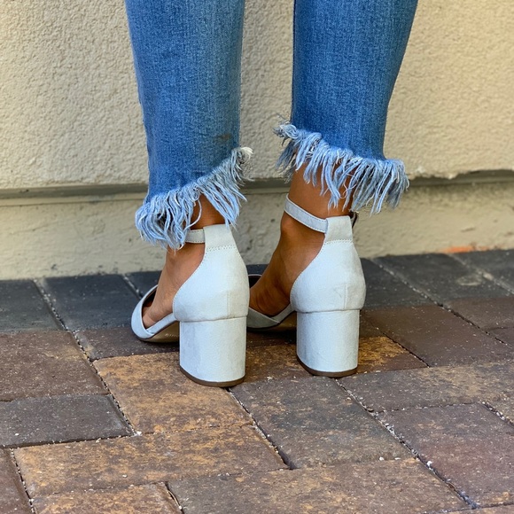 Ash Blue Ankle Strap Block Heel Mary Jane Pump - Picture 6 of 8